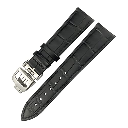 BONOOL 20mm 21mm Rindsleder Armband für Jaeger LeCoultre Master Uhrenarmband Weiches Schwarz Braun Blau Lederarmbänder Faltschließe von BONOOL