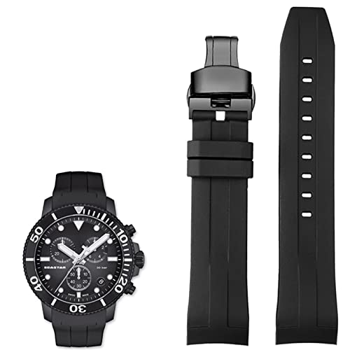 BONOOL 22mm Silikon Uhrenarmbänder Für Tissot T120417 T120407 Quarz Zifferblatt Gummi Sport Männer Armband Armband Wasserdicht von BONOOL