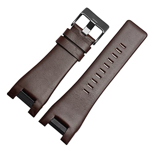 BONOOL 32 mm Lederarmband, passend für Diesel-Uhrenarmband, Armbanduhren, für DZ1216 DZ1273 DZ4246 DZ4247DZ287 Uhrenarmband (Farbe: B-Brown-Blackbuckle, Größe: 32 mm) von BONOOL
