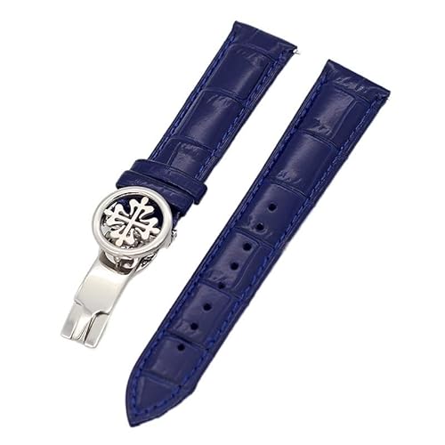 BONOOL Echtleder-Uhrenarmband 19 mm, 20 mm, 22 mm, Uhrenarmbänder für Patek Philippe Wath-Bänder mit Faltschließe aus Edelstahl für Herren und Damen von BONOOL