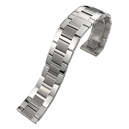 BONOOL Massives Edelstahl-Uhrenarmband für Cartier Tank London Solo Claire Herren-Uhrenarmband aus Stahl, 20 mm, silberfarben von BONOOL
