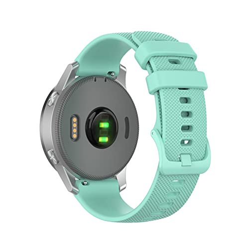 BONOOL Uhrenarmband für Garmin Venu Vivoactive 3 Armband 18 20 22 mm Silikon-Uhrenarmband Vivoactive4 4S Forerunner245 Armband (Farbe: Blaugrün, Größe: 18 mm Vivoactive 4S) von BONOOL