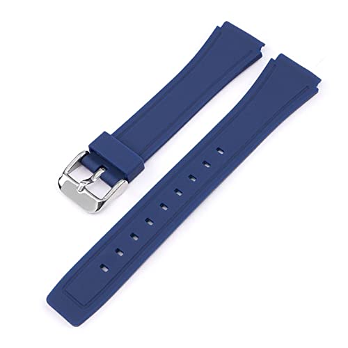 BONOOL Uhrenarmband passend für Casio Fit für G-Shock F-91W/F84/F105/108 A-158/168 AE-1200/1300, 18 mm, buntes Silikon-Armband, Armband-Zubehör, Uhrenarmband (Farbe: Blau, Größe: 18 mm) von BONOOL