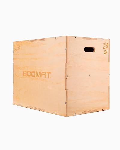 BOOMFIT Unisex-Erwachsene Cajón Pliométrico en Madera Plyometrische Box aus Holz, Yellow, One Size von BOOMFIT