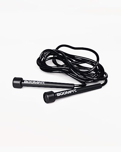 BOOMFIT Unisex-Erwachsene Cuerda para Saltar Springseil, Black, One Size von BOOMFIT