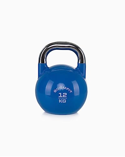 BOOMFIT Unisex-Erwachsene Kettlebell de Competición 12Kg Wettkampf 12 kg, Blue, One Size von BOOMFIT