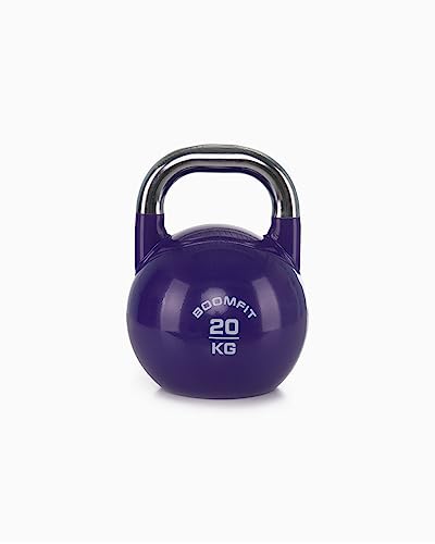 BOOMFIT Unisex-Erwachsene Kettlebell de Competición 20Kg Wettkampf 20 kg, Purple, One Size von BOOMFIT