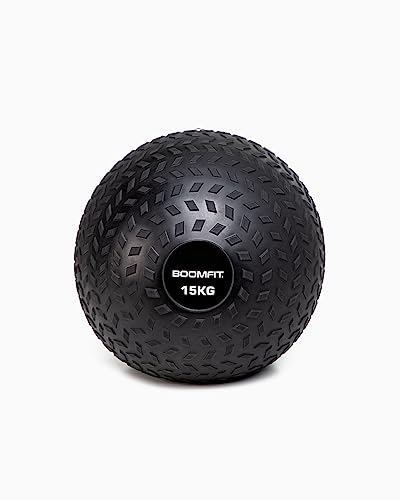 BOOMFIT Unisex-Erwachsene Slam Ball 15Kg Schlagball 15 kg, Black, One Size von BOOMFIT