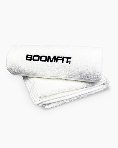BOOMFIT Unisex-Erwachsene Toalla Deportiva Blanco Weißes Sporthandtuch, White, One Size von BOOMFIT