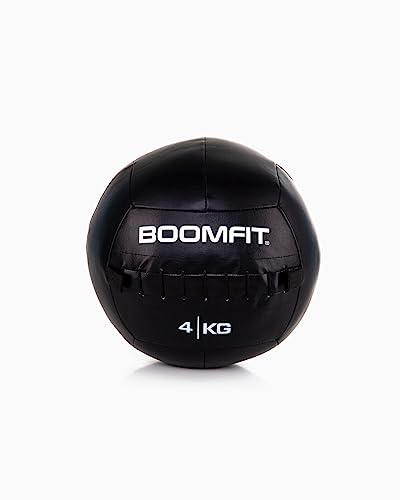 BOOMFIT Unisex-Erwachsene Wall Ball 4Kg Wandball, Black, One Size von BOOMFIT