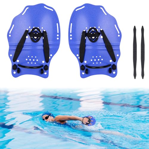 BOOSTEADY Schwimmpaddel Handpaddel Schwimm Trainingstool Schwimmhilfe Schwimmzubehör für Kinder, Blau von BOOSTEADY