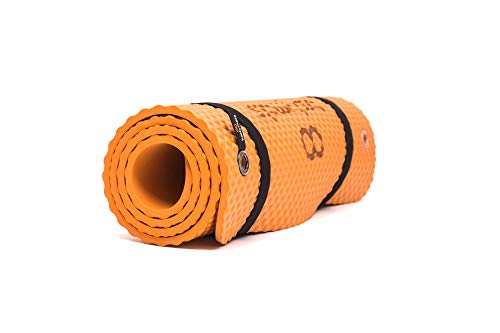 BOOTYMATS Pilates – Übergroße Matte ideal für Pilates-Übungen im Boden, Maße: 180 x 60 cm, Dicke: 9 mm. Farbe: Orange von BOOTYMATS