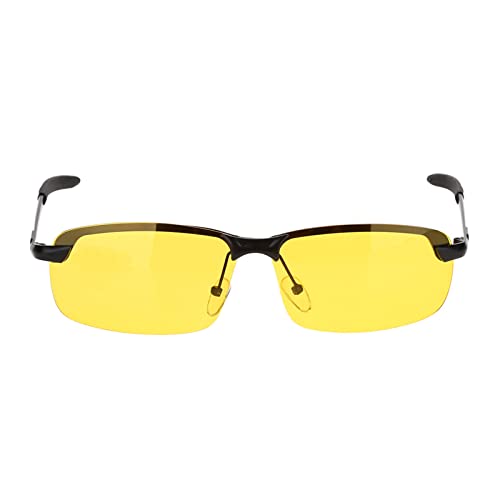 BORDSTRACT Nachtfahrbrille, Nachtsicht-Polarbrille Mit Gelber HD-Linse, Blendfreie Polarisierte Brille Für Autofahren, Radfahren, Männer, Frauen von BORDSTRACT
