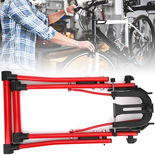 BOROCO Aluminiumlegierung Rot Einfach Bequem Fahrrad Laufrad Zentrierständer Heim Fahrrad Reparatur Wartung Unterstützung Werkzeug Zubehör von BOROCO
