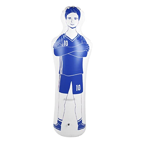 BOROCO Trainingspuppe, Aufblasbarer Fußball-Tumbler, Fußball-Kick-Verteidiger, 0,35 M, PVC-Boxsack Für Fußball-Boxtraining(Blau) von BOROCO
