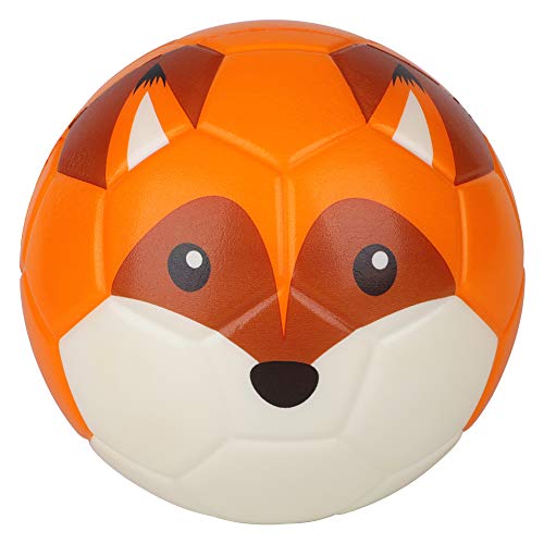 BORPEIN 15,2 cm großer Mini-Fußball, niedliches Tier-Design, Schaumstoffball, weich und federnd, perfekte Größe für Kinder zum Spielen, Fuchs von BORPEIN