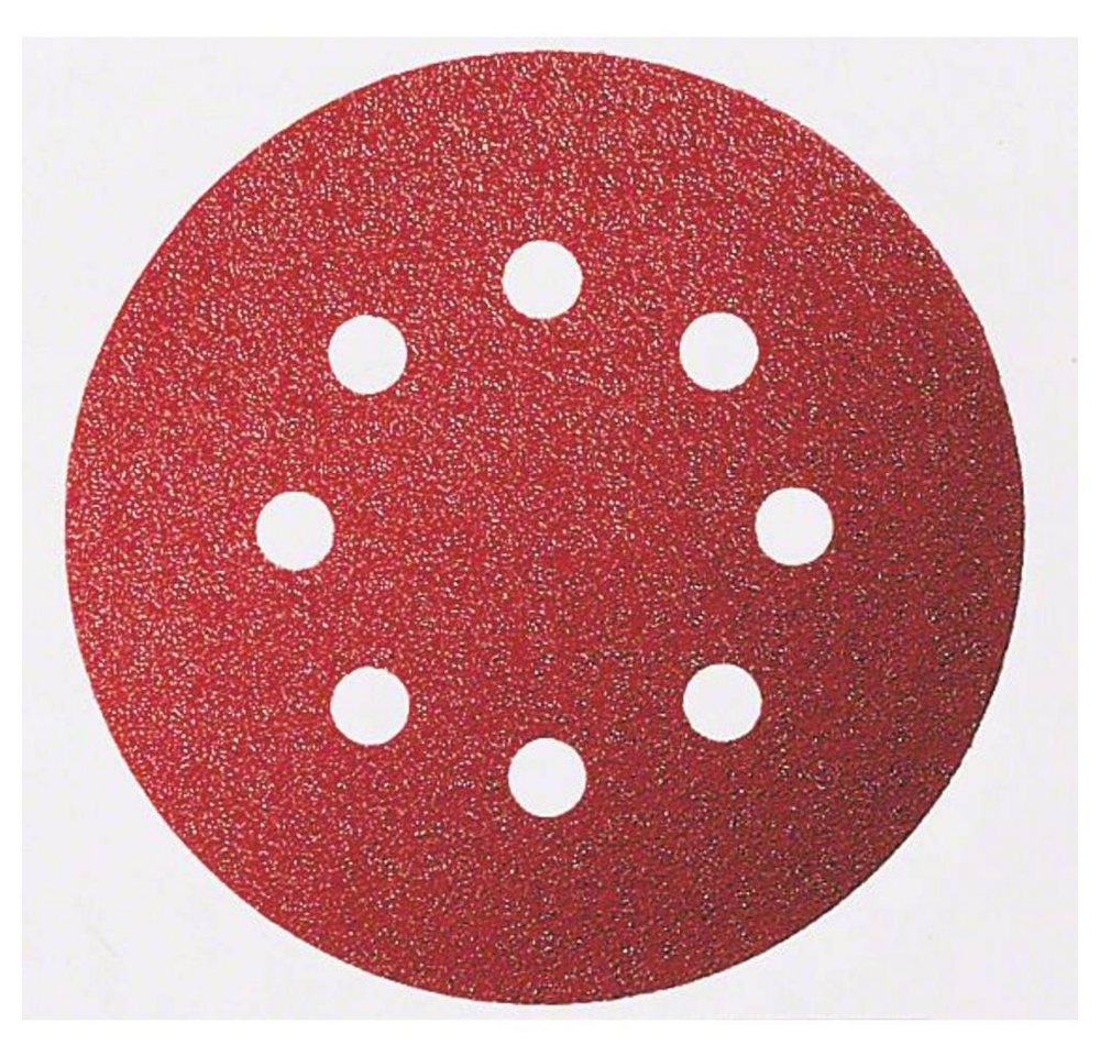 BOSCH Schleifpapier Schleifblatt C430, 125 mm, 180, 8 Löcher, Klett, mit Klett, gelocht von BOSCH