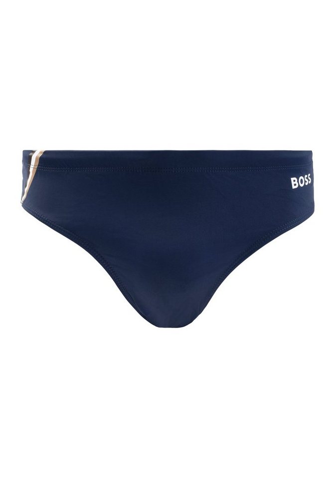 BOSS Badehose Brief John mit kontrastfarbenem BOSS Logo-Schriftzug von BOSS