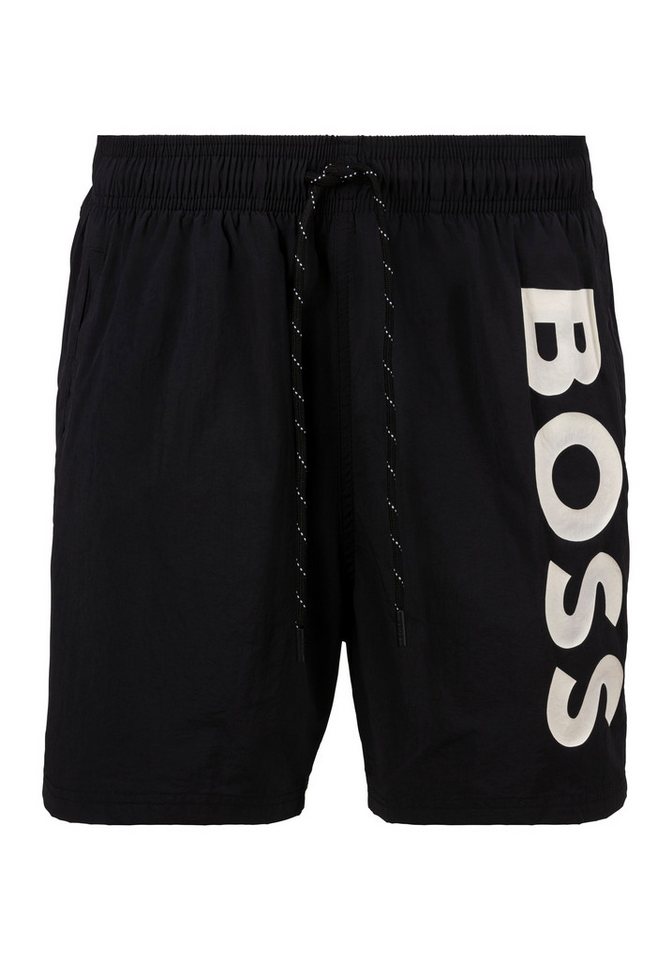 BOSS Badeshorts Octopus Mit BOSS Logoschriftzug, elastischer Taillenbund mit Kordel von BOSS