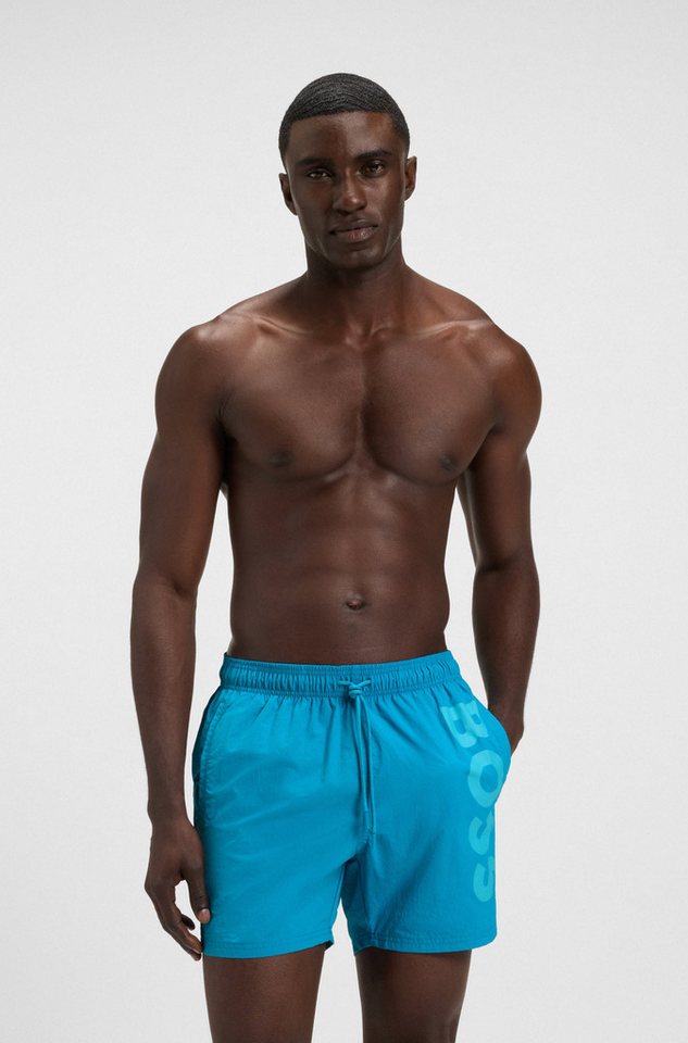 BOSS Badeshorts Octopus Mit BOSS Logoschriftzug, elastischer Taillenbund mit Kordel BOSS Badeshorts Octopus Mit BOSS Logoschriftzug, elastischer Taillenbund mit Kordel von BOSS