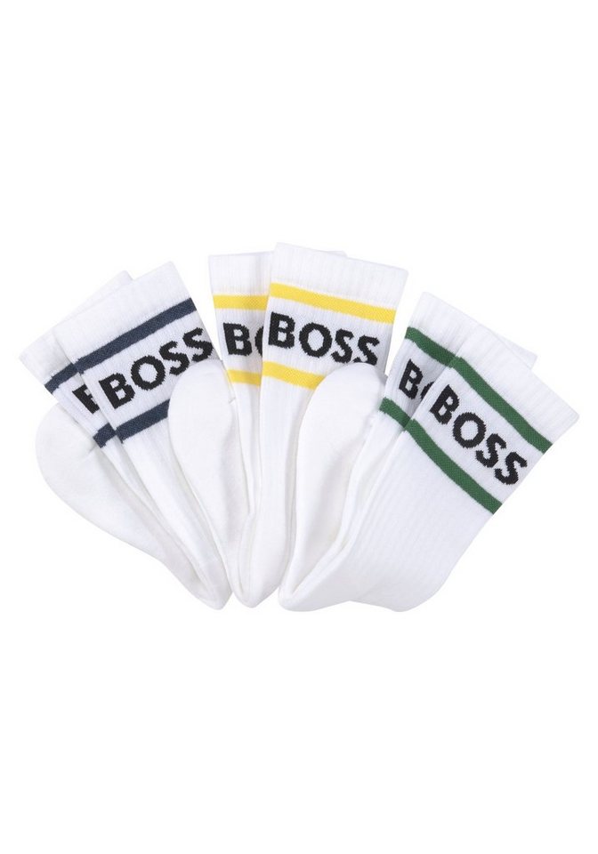 BOSS Socken 3P Rib Stripe CC (Set, 3-Paar) mit sportlichen Streifen von BOSS
