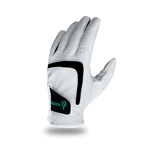 BOSSER Premium Qualität Leder Golfhandschuhe für Herren mit Extra Griffigkeit, Angenehm zu Tragen für die Linke Hand (Rechtshänder)- Größe ML von BOSSER