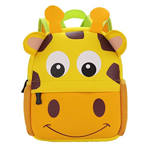 Kinderrucksack Süß Kindergartentasche mit Design Niedliche Tiere für Jungen Mädchen zum Vorschule Kindergarten Schule Reise 1-5 Jahre Giraffe von BOSSTER