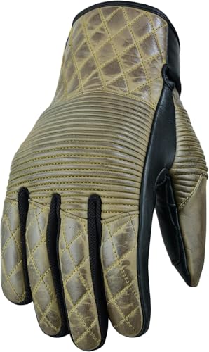 BOSmoto Motorradhandschuhe aus Echtleder für Herren,– Vollfinger Handschuhe für jedes Motorradabenteuer,Vollfinger Ziegenleder Handschuhe für Sommer und Rennen (Brown, XL) von BOSmoto