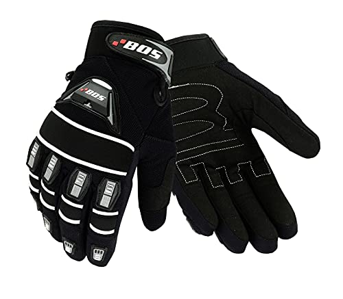 BOSmoto Motorradhandschuhe Fahrrad Sport Gloves Sommer Motorrad Handschuhe XS-3XL (Schwarz, L) von BOSmoto