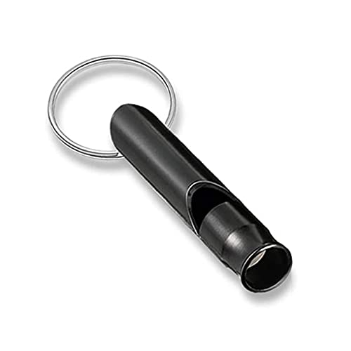 BOTCAM Dezibel Survival Ring Whistle Earthquake High Chain High Outdoor Frequency Key Sportsicherheit Sicherheitsgurt Für Kinderautositz (Black, One Size) von BOTCAM