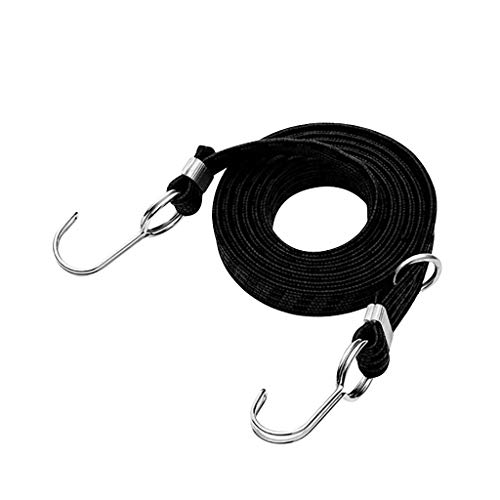 BOTCAM Fahrrad-Seil, das Gepäck-Gummiband-Streifen für Motorrad-Fahrradzubehör stapelt Kinderfahrrad Lichtset (Black, One Size) von BOTCAM