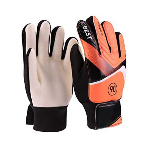 BOTCAM Handschuhe Grips Super Palms Handschuhe Torwart für Kinder Fußball Kinder Schutzhandschuhe Sport Sicherheit Sportschutzbrille (Orange, S) von BOTCAM