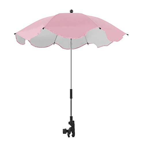BOTCAM Kinderschirm Sonnenschirm Baby Sonnenschirm Sonnenschirm Universal für KinderKinderstühle Regenausrüstung Range Regenschirm (Pink, One Size) von BOTCAM