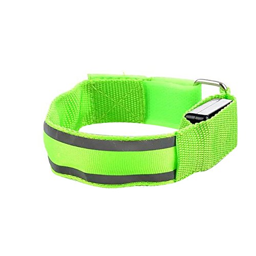 BOTCAM LED-Laufrad-Licht für Nachtgürtel Arm Sportarmband Sicherheit Sporthundehorn (Green, One Size) von BOTCAM