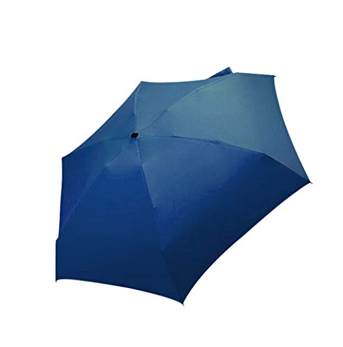 BOTCAM Leichte Faltschirme Sonnenschirm Sonnenschirm Regenausrüstung Flacher Sonnenschirm Regenschirm in (Navy, One Size) von BOTCAM