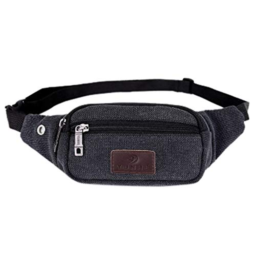 BOTCAM Multifunktionale lässige Taschentasche für Mode Unisex wasserdichte Schultertasche Hüfttaschen Gürteltasche (Z3-Black, One Size) von BOTCAM