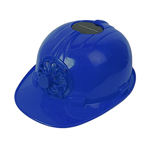 BOTCAM Schutzhelm belüftete Sicherheitshart mit Solar-Fan-Hüten Atmungsaktive Kappe Sportsicherheit Sicherheitssportbrille (Blue, One Size) von BOTCAM