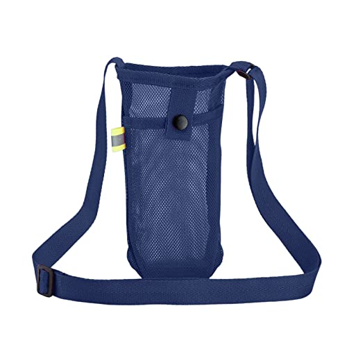 BOTCAM Verstellbare Wasserflaschen-Rückentasche, Outdoor-Fitness-Sport, Wasserflaschen-Aufbewahrungstasche, Gitter-Körpergurt Überlebensausrüstung (Blue, One Size) von BOTCAM