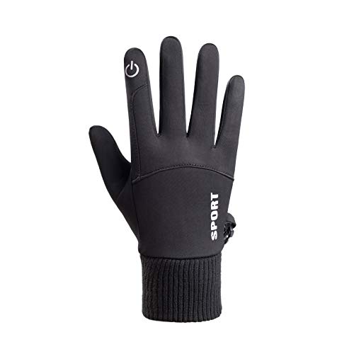 Handschuhe für Handschuhe Handschuhe Touchscreen Winddicht Winter Herren Herren Warm Wintersportgeräte Beheizte Compatible with Motorradbekleidung (Black, One Size) von BOTCAM