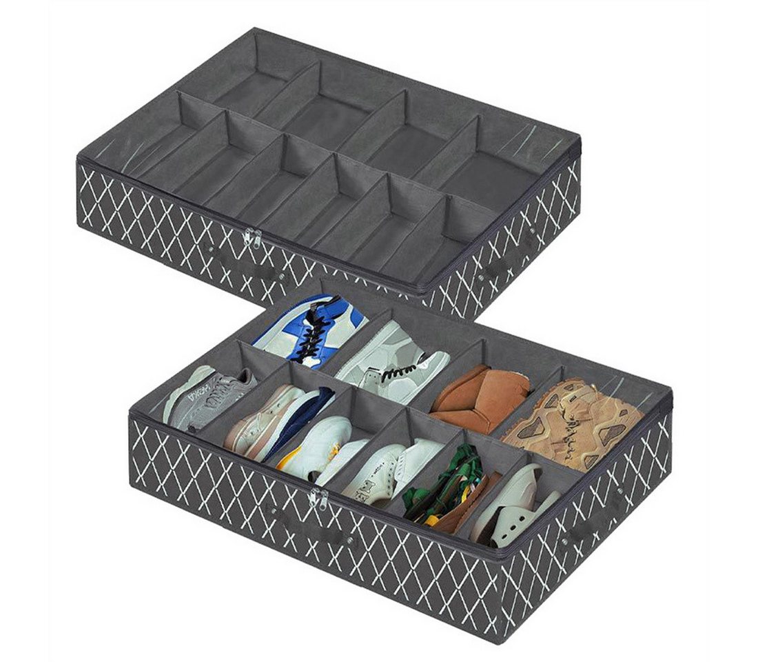 BOTERS Aufbewahrungsbox Faltbarer Vliesstoff-Aufbewahrungsbeutel, Schuh-Organizer 2er-Set (2 St), Schuhaufbewahrungsbox, zusammenklappbar, Unterwäsche-Organizer von BOTERS