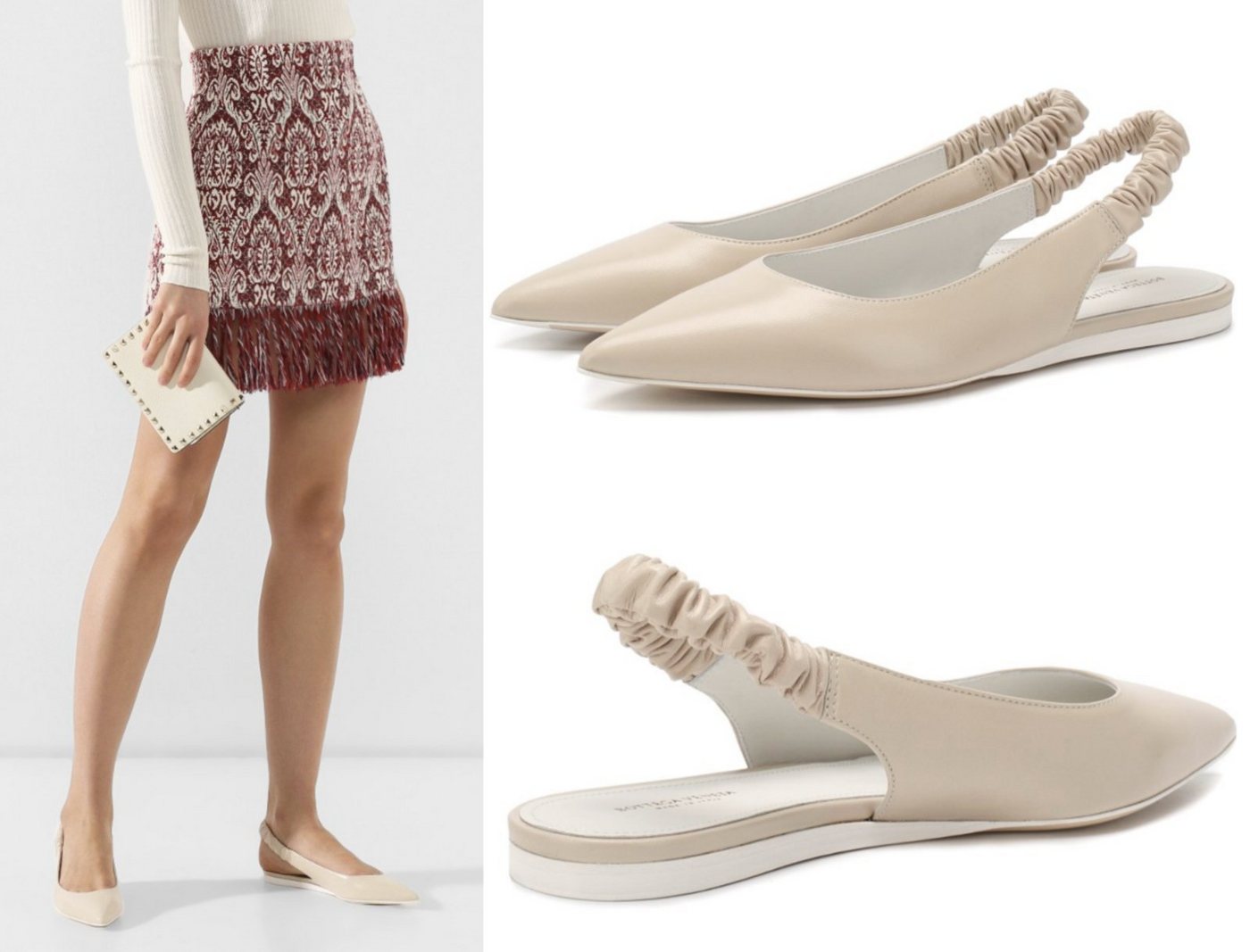 BOTTEGA VENETA BOTTEGA VENETA Slingback Ballet Flats Sandals Slides Pantolette Mules Sandale von BOTTEGA VENETA