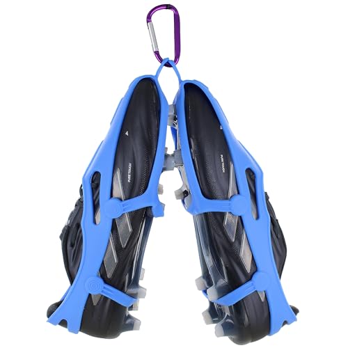 BOVAI Schuhholster für Rucksack mit Clip, elastische Silikon-Stollen-Halter für Sportschuhe, Blau, L/XL, Schuhholster von BOVAI