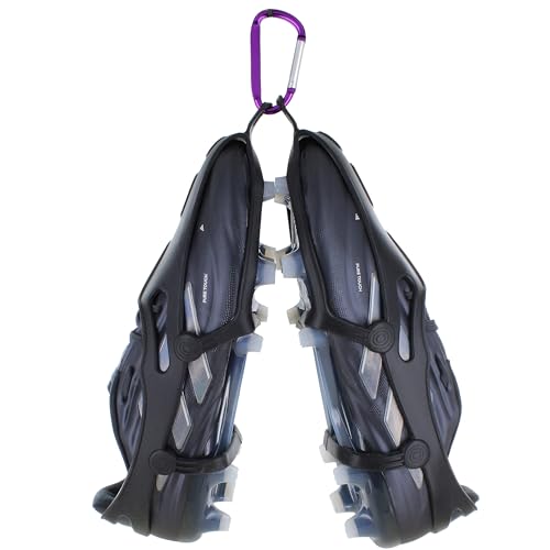 BOVAI Schuhholster für Rucksack mit Clip, elastische Silikon-Stollen-Halter für Sportschuhe, Schwarz, S/M, Schuhholster von BOVAI
