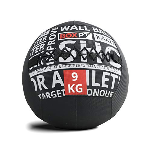 BOXPT Medizinball aus PVC 9 kg (schwarz) von BOXPT equipment