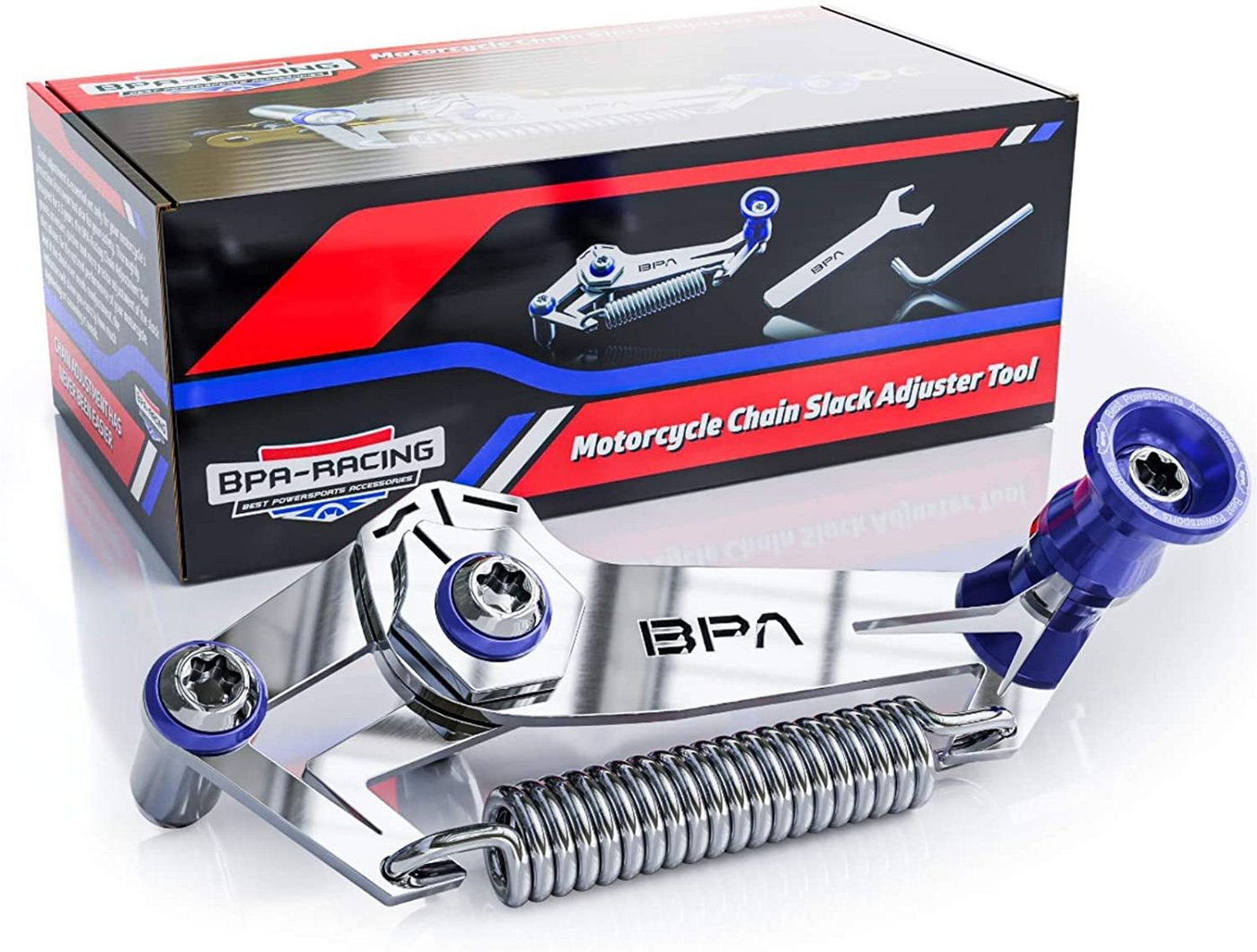 BPA-Racing Motorradkette BPA-Racing Motorrad Ketten-Spiel Einstell-Werkzeug Blau von BPA-Racing