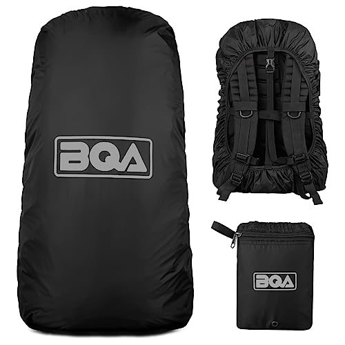 BQA Regenschutz für Rucksäcke Schulranzen mit Reflektor (10-70L), wasserdicht Rating 5000mm mit Einstellbarer Anti-Rutsch-Schnalle Riemen Upgraded Beschichtung verstärkte innere von BQA