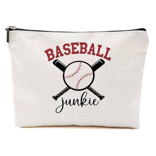 Baseball-Geschenke, lustige Baseball-Make-up-Tasche, Baseball-Trainer-Geschenke für Frauen, Baseball-Liebhaber, Fans, Weihnachten, Baseball-Junkie, 9.6*7.1 inch von BQXH