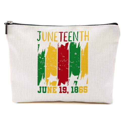 Juneteenth 1865 Black History Month Gifts Make-up-Tasche, afrikanische Kosmetiktasche, schwarzer Unabhängigkeitstag, 19. Juni 1865, 9.6*7.1 inch von BQXH