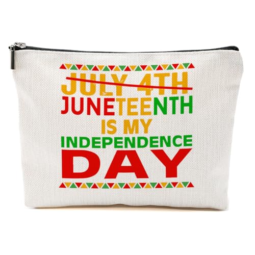 Juneteenth 1865 Black History Month Gifts Make-up-Tasche, afrikanische Kosmetiktasche, schwarzer Unabhängigkeitstag, My Independence Day, 9.6*7.1 inch von BQXH
