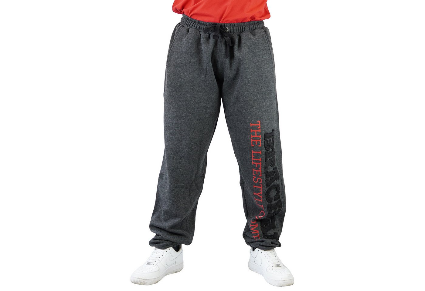 BRACHIAL THE LIFESTYLE COMPANY Sporthose Brachial Sporthose "Gym" dunkelgrau melounge/schwarz von BRACHIAL THE LIFESTYLE COMPANY